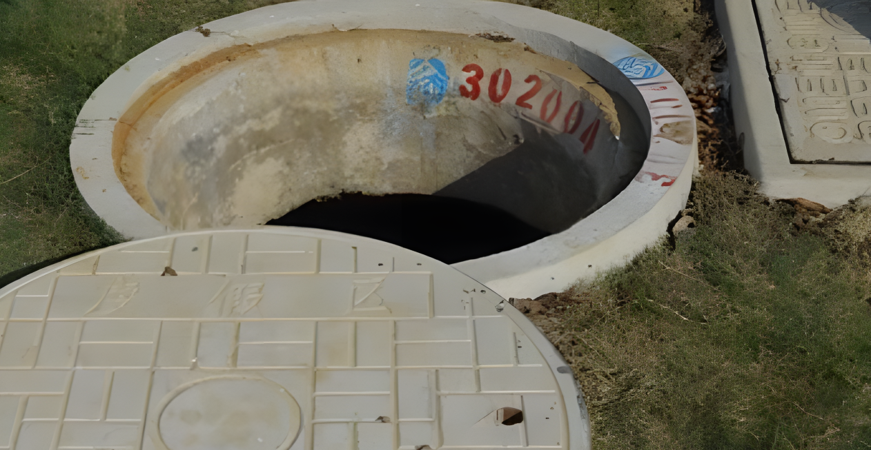 Thi thể nữ được phát hiện trong hố ga bên đường. Ảnh: Toutiao