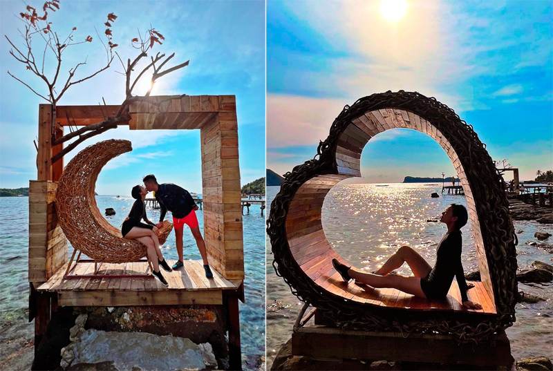 nhi10-2710-1683595474-1 Vợ chồng Hồ Hạnh Nhi ngắm hoàng hôn.