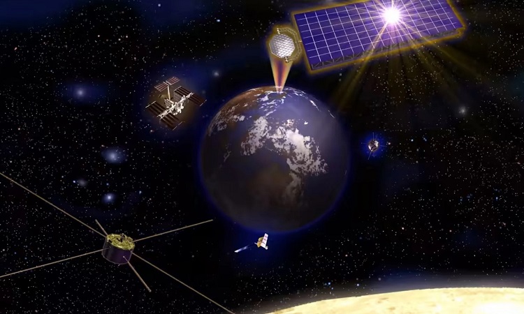 vne-beam-3871-1685329105 Mô phỏng hệ thống sản xuất điện mặt trời trong không gian. Ảnh: Yahoo