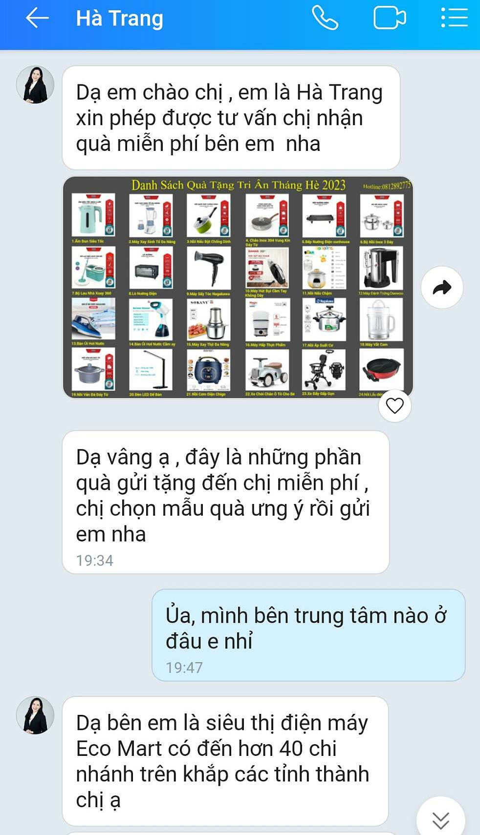 qua-tang-tri-an-jpeg-168575987-6399-3970-1685761442 Đối tượng mạo danh siêu thị nhắn tin tặng quà tri ân khách hàng. Ảnh: Hồng Châu