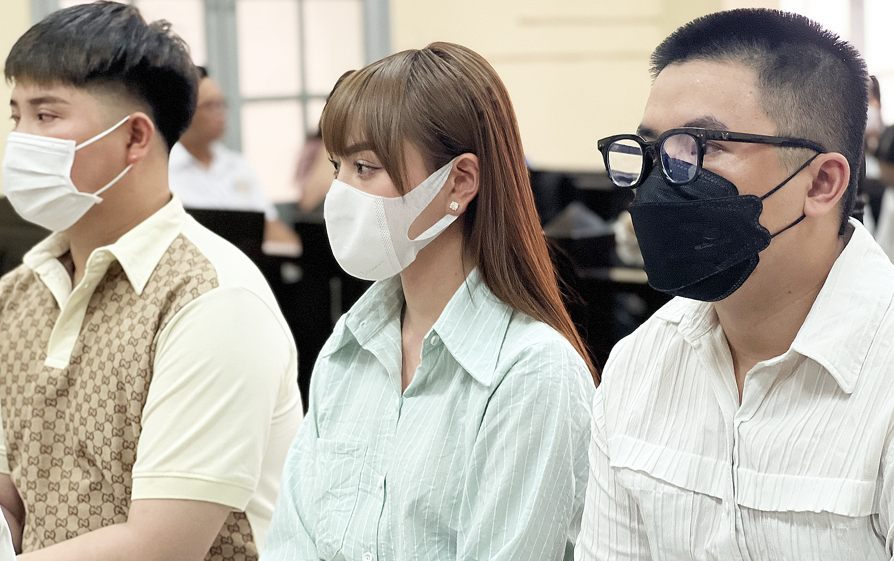 trang-nemo-4-1686912517-168691-6864-7464-1686914617 Bị cáo Trang Nemo và đồng phạm. Ảnh: Hải Duyên