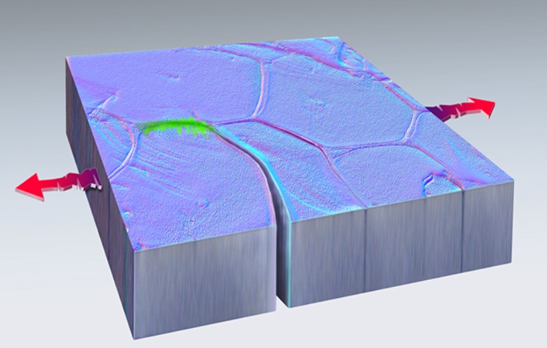 vne-metal-6378-1689910367 Khối bạch kim trong thí nghiệm bị kéo căng ở hai đầu. Ảnh: Dan Thompson