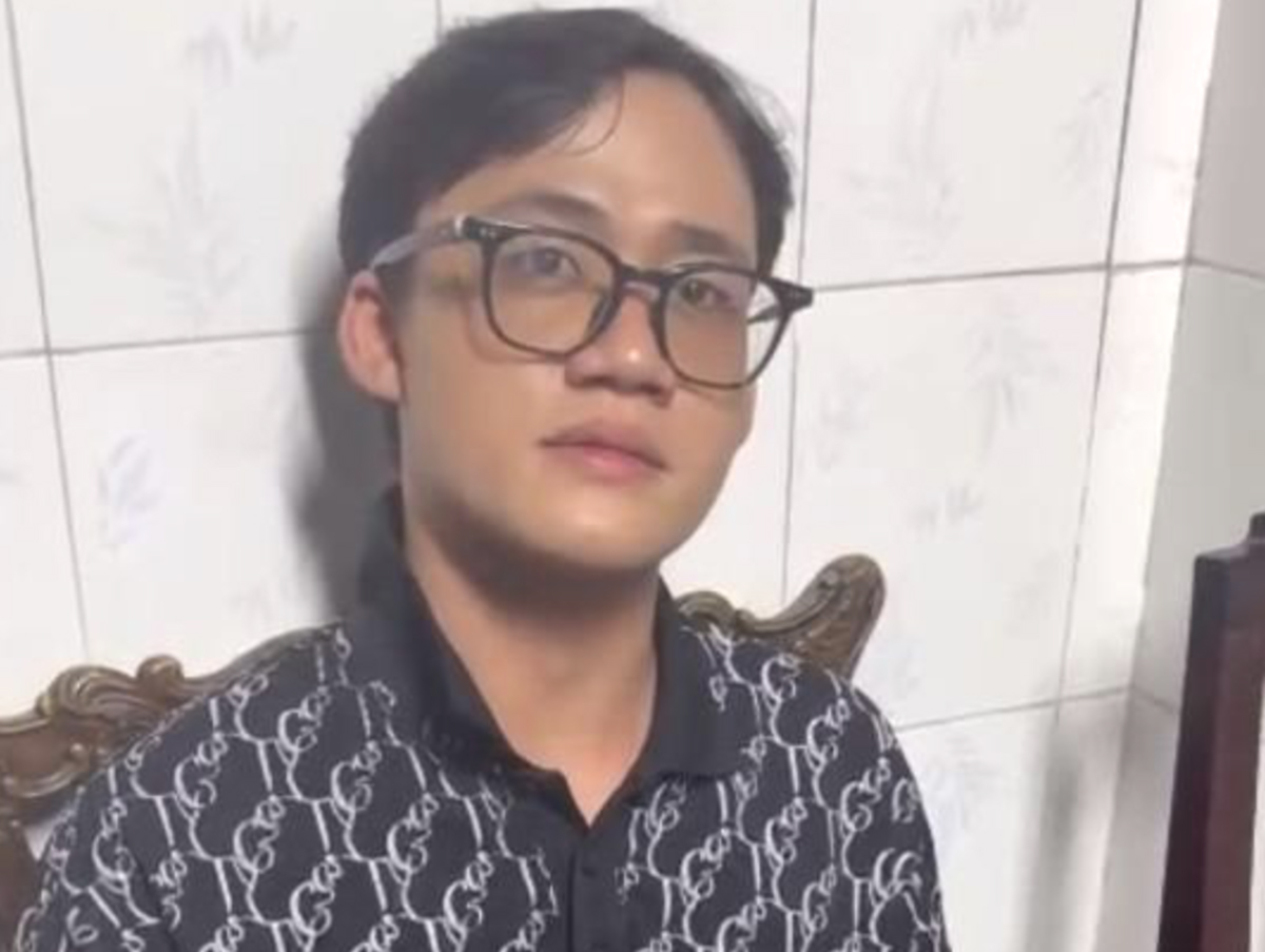 Nam tại cơ quan điều tra. Ảnh: Công an cung cấp