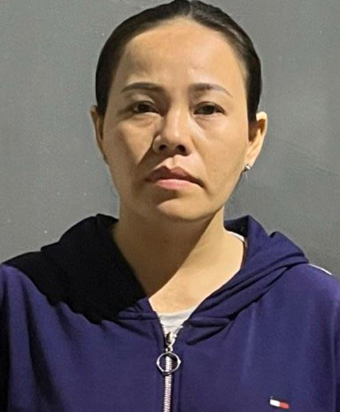 Nguyễn Thị Hồng Bích tại cơ quan điều tra. Ảnh: Công an cung cấp