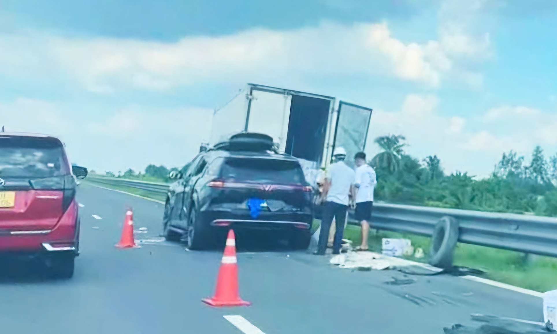 Hiện trường tai nạn. Ảnh: Phạm Sơn Trung