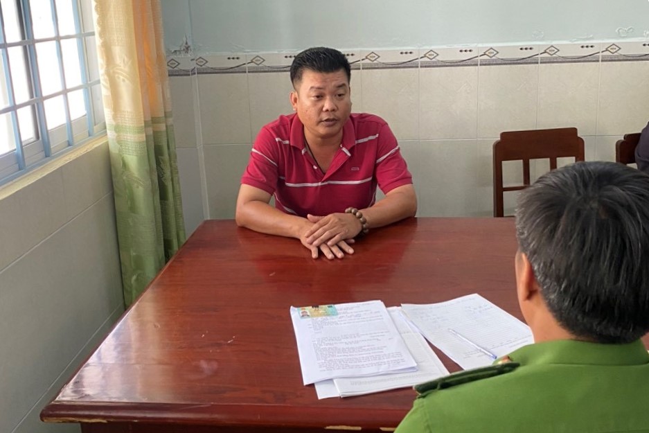 Lập tại cơ quan điều tra. Ảnh: Thanh Nguyên