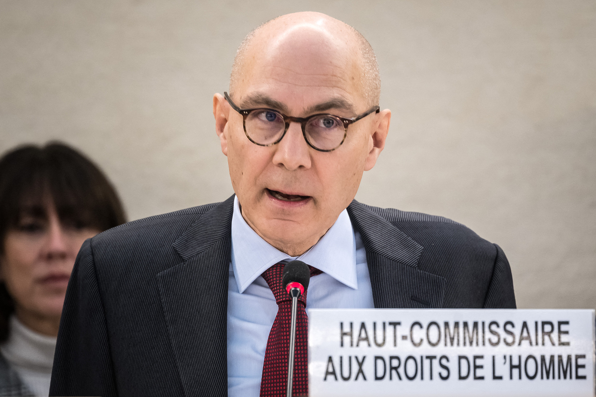 Cao ủy Liên Hợp Quốc về Nhân quyền Volker Turk tại phiên họp của Hội đồng Nhân quyền tại Geneva, Thụy Sĩ ngày 29/2. Ảnh: AFP