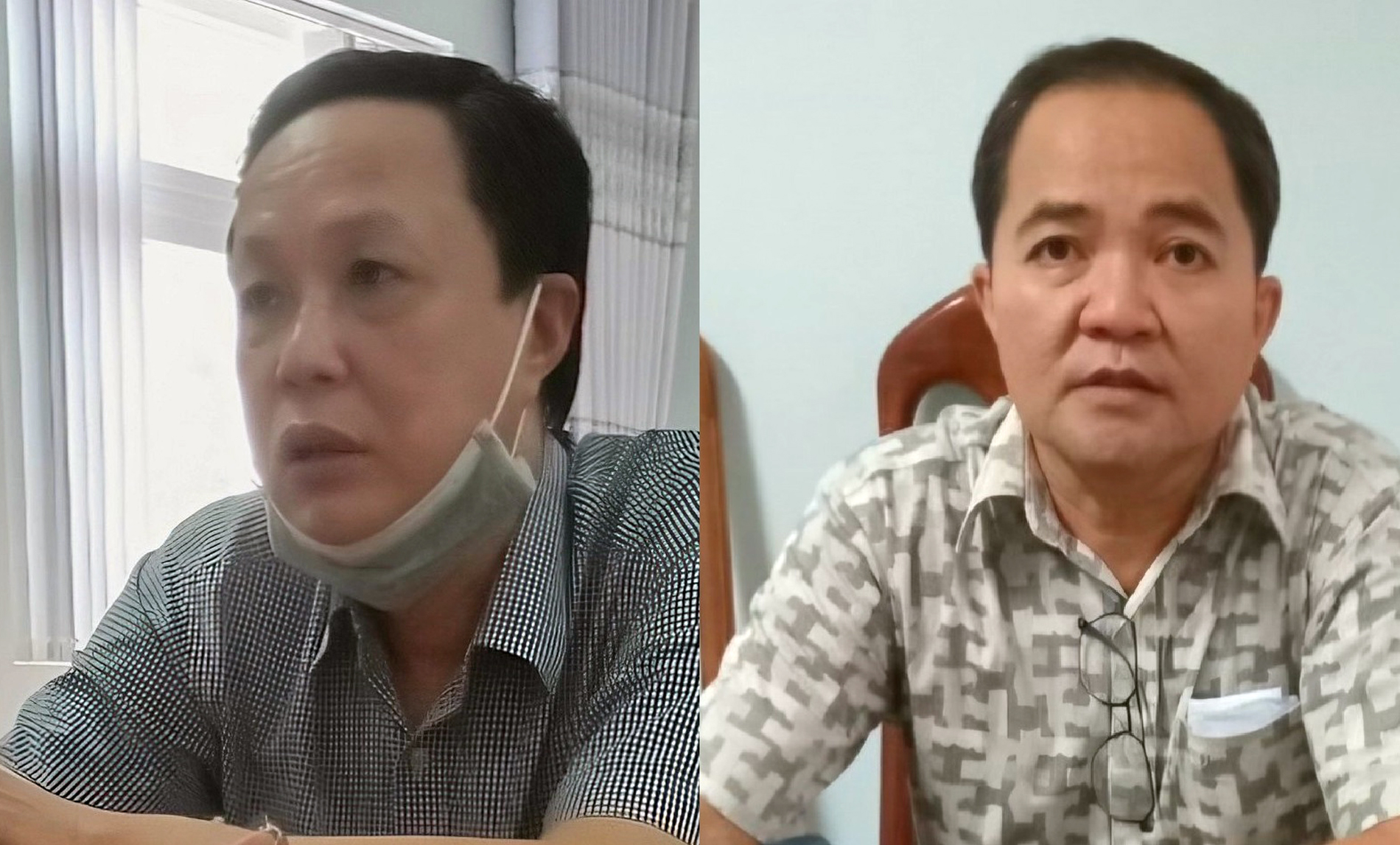 Ông Trần Ngọc Minh và Phan Văn Hiền thời điểm bị bắt. Ảnh: Công an cung cấp