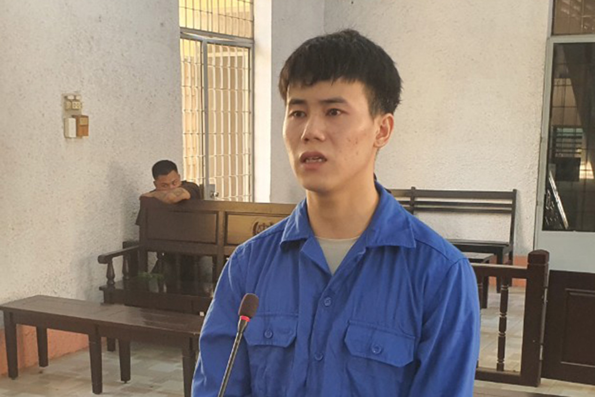 Trần Nam Thanh tại phiên tòa chiều hôm qua. Ảnh: Ngọc Oanh