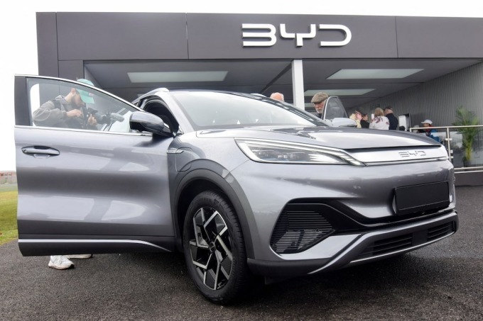 Một chiếc BYD tại triển lãm ôtô ở Anh tháng 4/2023. Ảnh: Reuters