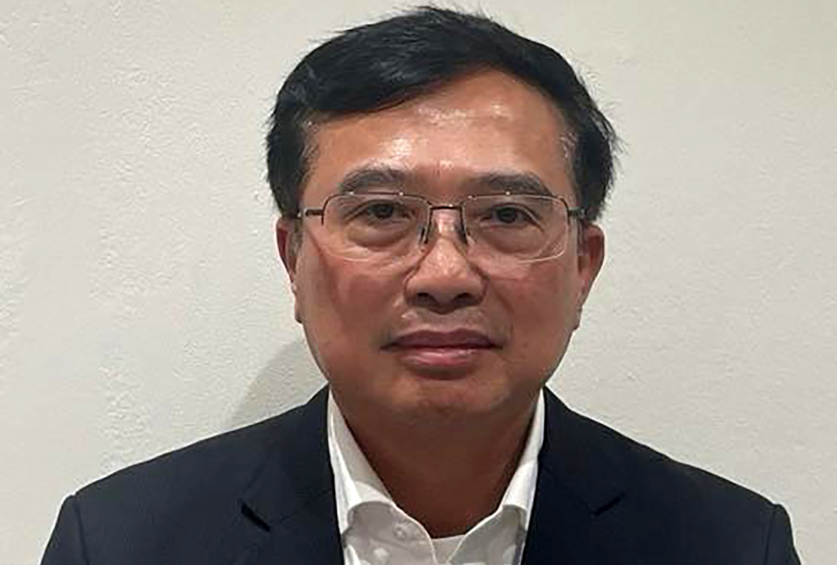 [Cựu thứ trưởng Công Thương Hoàng Quốc Vượng tại cơ quan điều tra. Ảnh: Bộ Công an