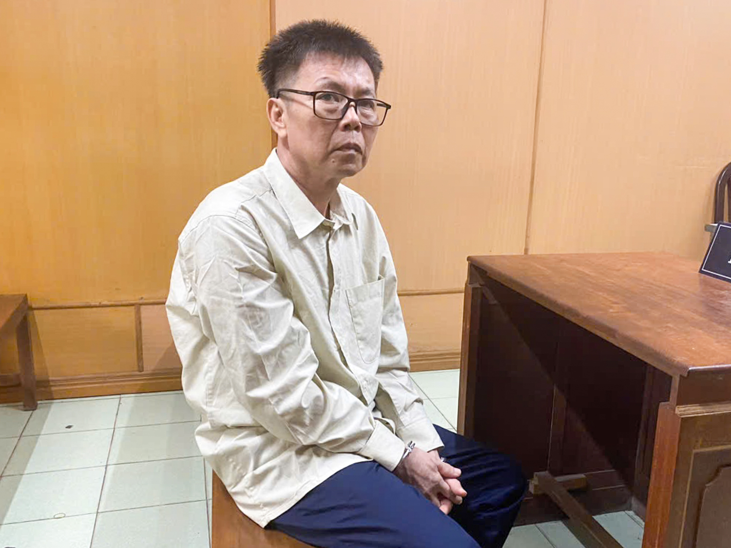 Bị cáo Bùi Việt Thắng tại tòa hôm nay. Ảnh: Hải Duyên