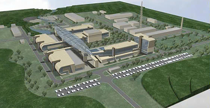 Mô phỏng Dự án Trung tâm Nghiên cứu khoa học công nghệ hạt nhân. Ảnh:Vinatom