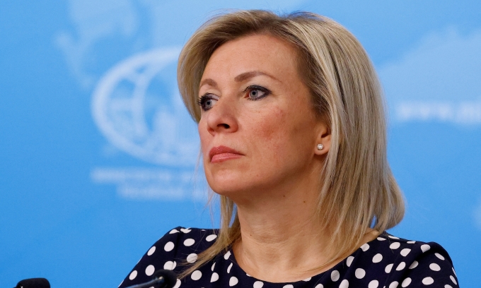 Phát ngôn viên Bộ Ngoại giao Nga Maria Zakharova tại Moskva ngày 18/1. Ảnh: Reuters