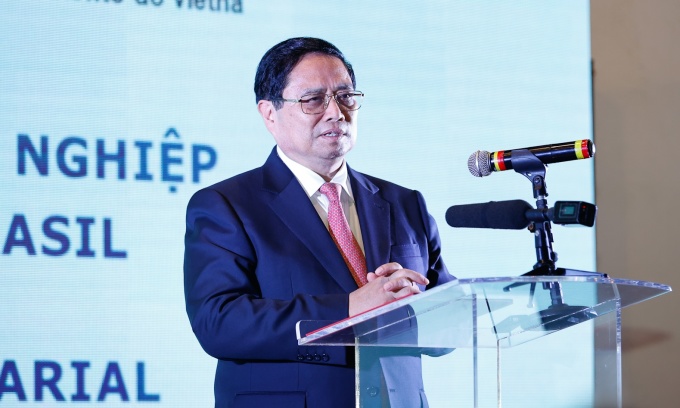 img2843-1731886052728117048478-3295-1731891414 Thủ tướng Phạm Minh Chính phát biểu tại Diễn đàn doanh nghiệp Việt Nam - Brazil ở thành phố Rio de Janeiro ngày 17/11. Ảnh: Nhật Bắc