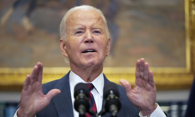 ap24283793612097-9704-1733451295 Tổng thống Mỹ Joe Biden phát biểu ở Nhà Trắng hôm 9/10. Ảnh: AFP
