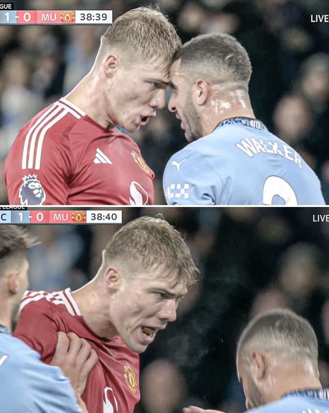 hojlund-jpg-1734308866-9707-1734310116 Kyle Walker chạm đầu Rasmus Hojlund rồi nằm sân trong trận Man Utd thắng Man City 2-1 trên sân Eithad, Manchester, Anh ngày 15/12. Ảnh: ESPN