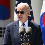 Tổng thống Biden trong cuộc họp báo tại Nhà Trắng hôm 26/4. Ảnh: AFP