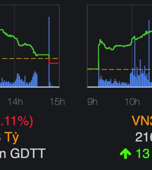 VN-Index chốt phiên 15/5 trong sắc đỏ. Ảnh: VNDirect