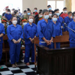 Các bị cáo tại phiên toà. Ảnh: An Bình