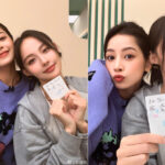 Chi Pu (trái) và Trương Gia Nghê. Ảnh: Webo/Zhang Jiani