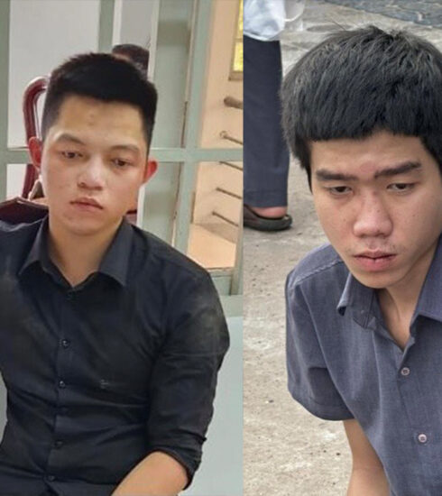 Hai tên cướp bị bắt giữ. Ảnh: Yên Khánh