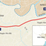 Đoạn cao tốc Ninh Bình - Nam Định dài 25km đã được tỉnh Ninh Bình đề xuất đầu tư. Đồ hoạ: Tạ Lư