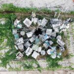 Người dân đặt hàng chục motor hút nước ở giếng ông Lý trên đảo Lý Sơn vì các giếng nước khác nhiễm mặn. Ảnh: Phạm Linh