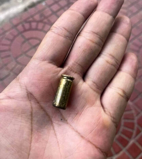 Viên đạn thu được tại hiện trường. Ảnh: Công an cung cấp