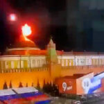 Vật thể phát nổ trên nóc Điện Kremlin ở thủ đô Moskva, Nga ngày 3/5. Ảnh: Reuters