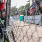 Lô cốt chắn đường Lương Thế Vinh, Nam Từ Liêm, Hà Nội, tháng 3/2023. Ảnh: Giang Huy