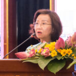 Bà Ngô Thị Kim Yến phát biểu trong buổi họp báo khai mạc Liên hoan phim Châu Á Đà Nẵng, ngày 8/5 tại Đà Nẵng. Ảnh: Xuân Sơn