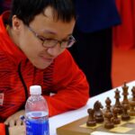 Kỳ thủ Nguyễn Ngọc Trường Sơn thi đấu cờ vua tại SEA Games 31 ở Quảng Ninh năm 2022.