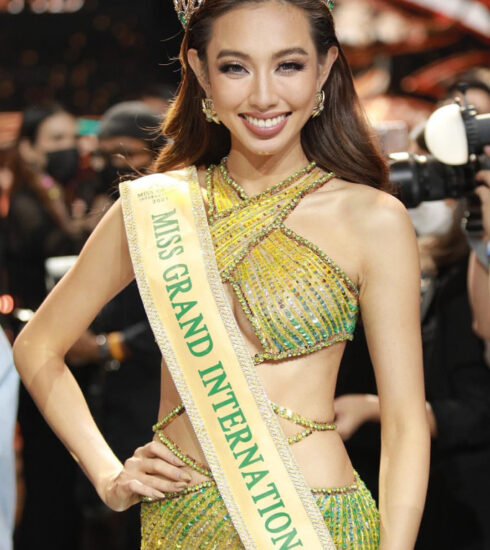 Thùy Tiên trong chung kết Miss Grand tháng 12/2021. Ảnh: MGI