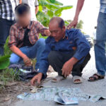 Lê Minh Trang cùng tang vật vụ trộm ngày 1/5. Ảnh: Công an Hậu Giang