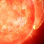 Mô phỏng ngôi sao sắp chết nuốt chửng ngoại hành tinh. Ảnh: NOIRLab/NSF/AURA