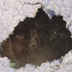 Xuất hiện hố tử thần trên quốc lộ 1