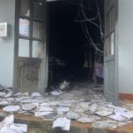 Hiện trường tại trụ sở UBND xã Ea Tiêu. Ảnh: Trần Hóa