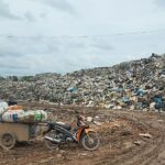 Bãi rác tạm tại Đồng Cây Dương. Ảnh: Dương Đông