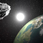 Minh họa tiểu hành tinh bay gần Trái Đất trong hành trình quay quanh Mặt Trời. Ảnh: Zoonar GmbH/Alamy Stock