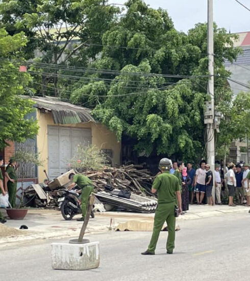 Hiện trường án mạng. Ảnh: Lam Sơn