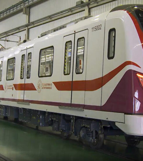 Một đoàn tàu điện ngầm do Trung Quốc sản xuất cho Thổ Nhĩ Kỳ. Ảnh: Xinhua