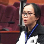 Bị cáo Thanh Mai trong phiên xử phúc thẩm hôm 11/5. Ảnh: Hải Duyên