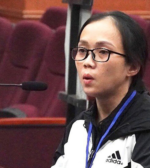 Bị cáo Thanh Mai trong phiên xử phúc thẩm hôm 11/5. Ảnh: Hải Duyên