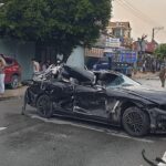 Ôtô gây tai nạn bẹp rúm. Ảnh: Yên Khánh