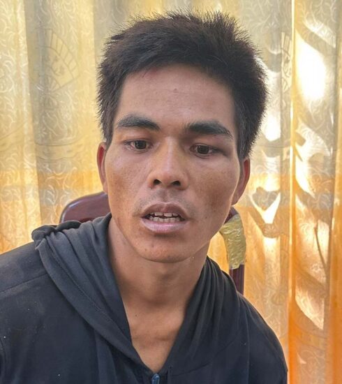 Y Khing Liêng lúc bị bắt. Ảnh: Ngọc Oanh