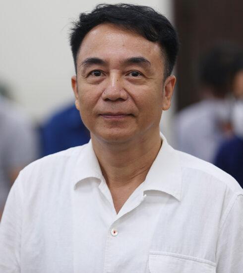 Ông Trần Hùng tại tòa sáng nay. Ảnh: Phạm Dự