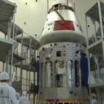 Tàu vũ trụ tái sử dụng sẽ phục vụ nhiệm vụ đưa người hạ cánh xuống Mặt Trăng của Trung Quốc. Ảnh: SpaceNews