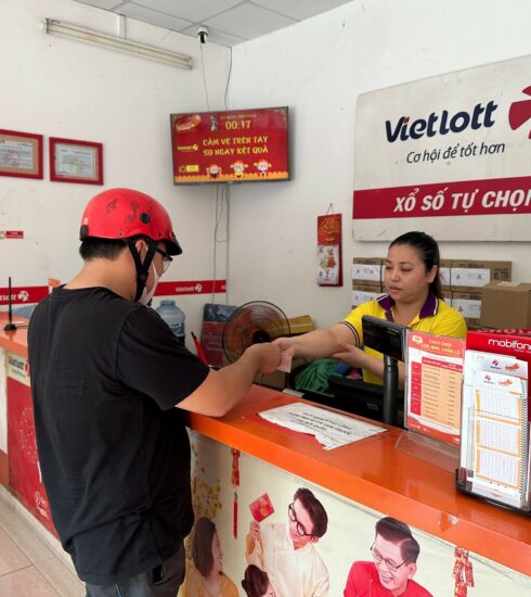 Một điểm bán Vietlott, trong hệ thống hơn 5000 điểm bán trên toàn quốc. Ảnh: Vietlott