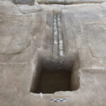 Đường ống dẫn tới rãnh thoát nước gần cổng phía nam của Pingliangtai. Ảnh: Yanpeng Cao